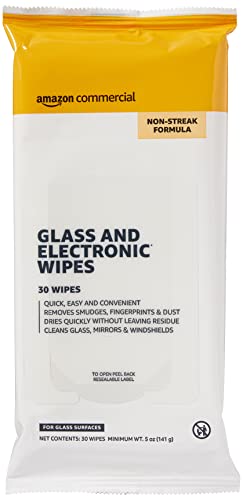 Commercial Glass & Electronic Cleaning Wipes, 30 contagem, 4 pacote