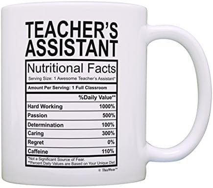 Presente de fatos nutricionais assistente do professor de melhor professor para professores presentes de apreciação para mulheres