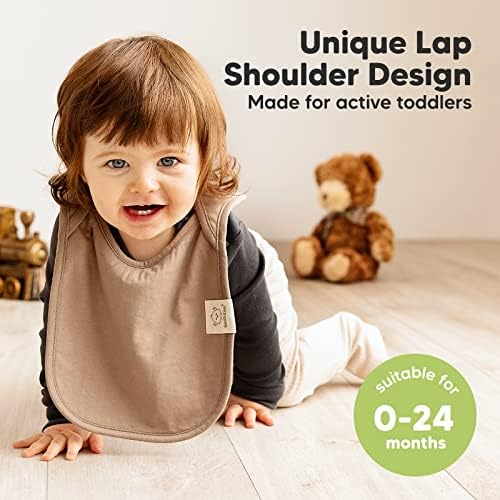 KeAbabies Bibs de bebês de 8 pacote para meninos, meninas e panos orgânicos de 5 pacote para meninos e meninas -