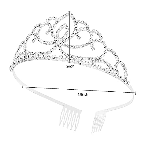Fasoty Silver Crystal Tiara Crowns for Women Girls Princesa Coroa nupcial com tiaras de tiaras para mulheres figurões