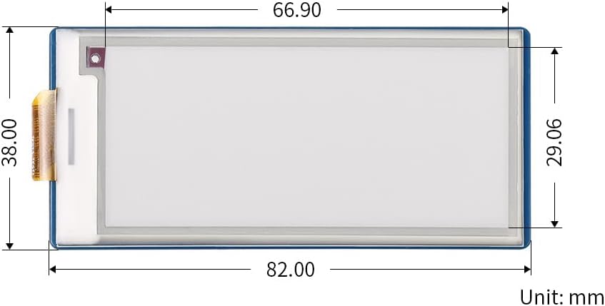 Módulo de exibição de papel eletrônico de 2,9 polegadas de 2,9 polegadas para Raspberry Pi Pico, vermelho preto branco