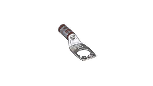 Panduit LCA2-12-Q Copper Compression Lug, 1 buraco, 2 AWG, Stud Brown de 1/2 polegada