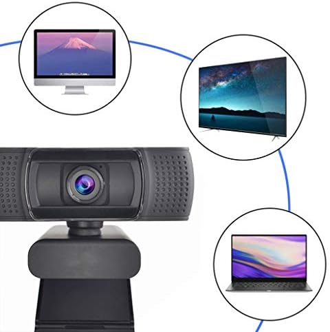 Ultra HD 1080p Webcam para videoconferência de videoconferência e streaming Conference Study Video Calling, Skype…