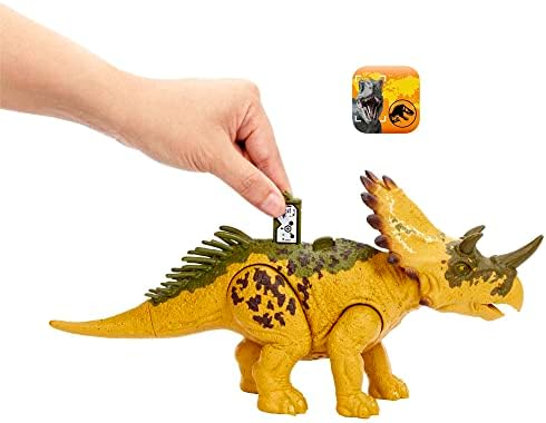 Jurassic World Dinosaur Toys com Roar Sound & Attack Action, Wild Roar Posable Figures, Play Digital Físico e Conectado