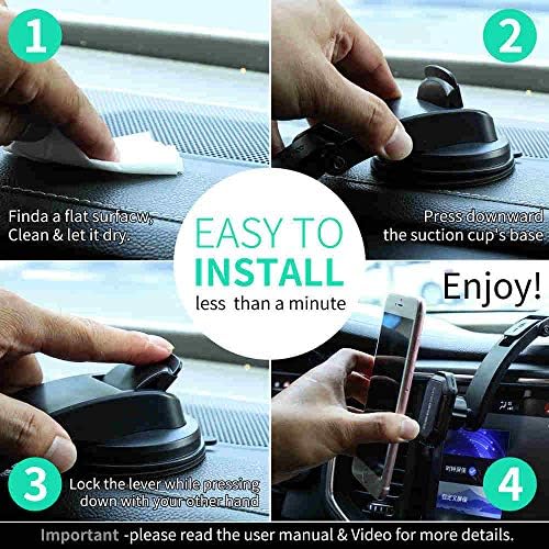 Micgogo Car Mount Instrument Mandled Imdnets Solter Easy Clamp Air Vent Cell Telenting Para cabos de carro para iPhone SE