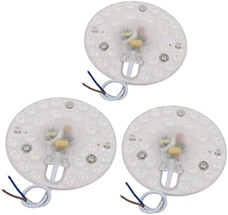 X-DREE 3PCS AC185-265V R-12W LENTE RONATA LEING LEING ROUNTE LEZA LEZA LEZA LENTA ÓPTICA MODULO DE 24 LEDOS 3000K (3PCS AC185-265 ν