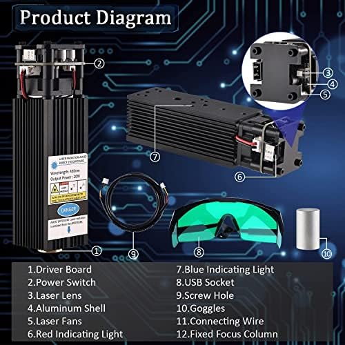 Titoe T-3020PLUS Máquina de roteador CNC 500W Máquina de gravação de módulo de 20w 3w Kit de gravador de corte de madeira para