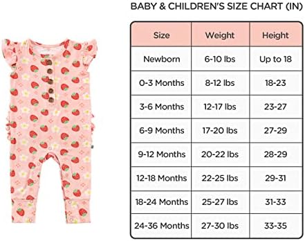 Little Jamjams Baby recém-nascido com manga de tampa de tampa Snap Snap Onese de Pijama sem pés-0-36 meses
