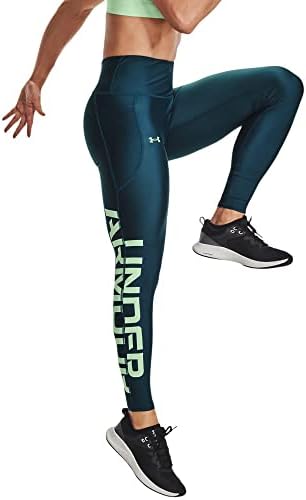 Under Armour Feminino Armadura de Armadura de Mulher sem deslizamento Leggings com marca completa