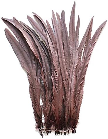 Amizob pacote de 1000 penas de galo tingido em branqueado natural de cauda de cauda de 12 a 14 polegadas decoração de