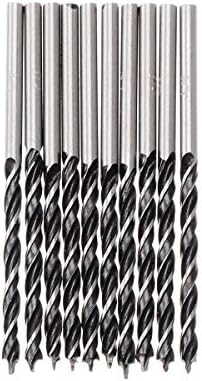 Twist Brill Bit, Substituição rápida 10pcs 3mm Diâmetro Twist Drill Drill Woodworking Bit com ponto central para