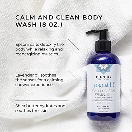 Cuccio Somatologia Yogahhh Clean Plus calmo Epsom Salt Hand and Body Lave lavanda 8 onças Yogahhh! Aura Mist - Lavender + Sage -