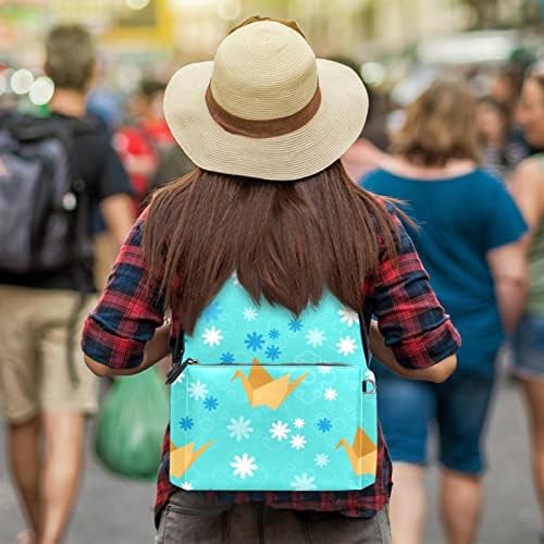 Mochila de viagem VBFOFBV para mulheres, caminhada de mochila ao ar livre esportes mochila casual Daypack, Flor de guindaste de papel