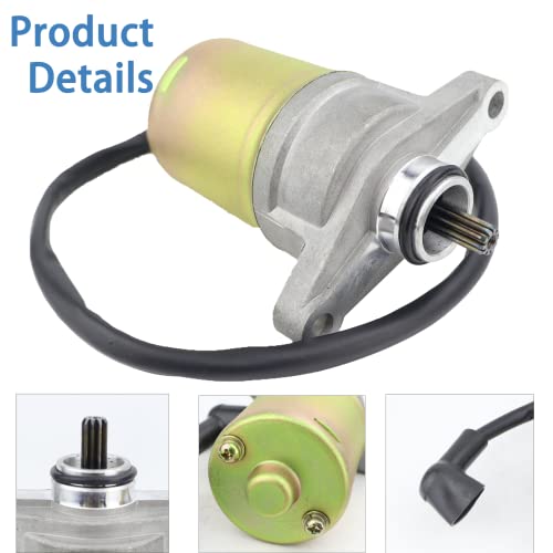 Stabsoli Starter Motor & Drive & Solenóide Relay Fit for GY6 47cc 49cc 50cc Scooter MOPED ATV GO KARTS TAOTAO SUNL ROKETA TANK JCL