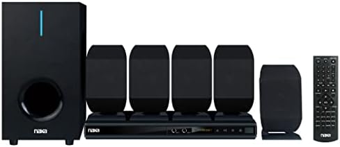 NAXA ND-864 5.1 canal de alta potência DVD de home theater e sistema surround de karaokê, preto