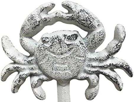 Hampton Náutico Crab Crab Hook, 5 , Rustic Whitewashed