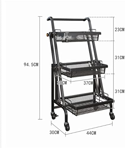 N/A Trolley Stall parallel dobring portátil prateleira piso cozinha multifuncional rack de armazenamento de cozinha de cozinha