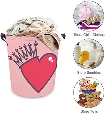 AMOR Queen Laundry Basket Casket Rousper Alto cesto com alças Bolsa de armazenamento