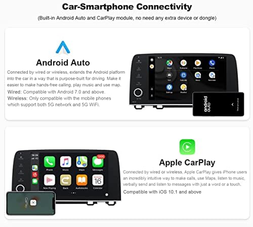 Joying de 9 polegadas Android Car Head Unidade Android 10 Carros Estéreo de 4 GB+64 GB Plugue para Honda CRV 2017-2021 com Suporte