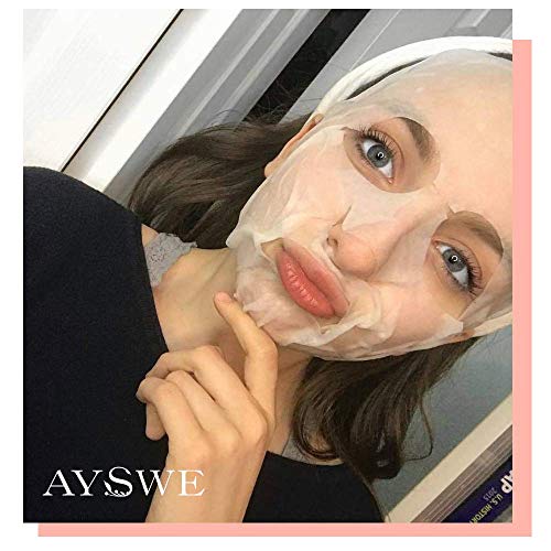 Ayswe Blelening e Hidrating Face Mask Sheet Exp julho para clarear manchas da idade para homens e mulheres, livre de fragrâncias,