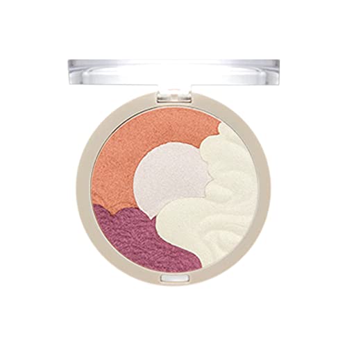 NPKGVia High Disc Pó pó fino compacto portátil Eyeshadow Eyeshadow Durável Cosméticos Multifuncionais Mistura Bêndida Naturais