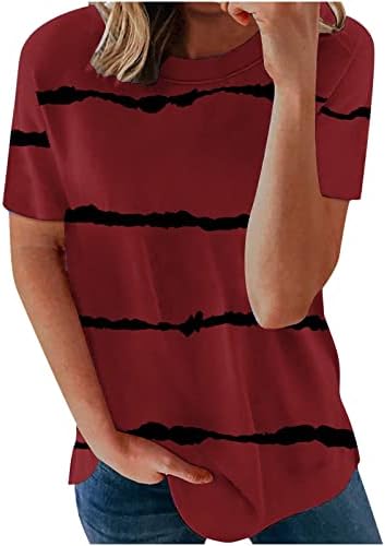 Top camiseta para senhoras verão outono macio 2023 roupas de manga curta Crewneck Gráfico Brunch Camisa 6c 6c