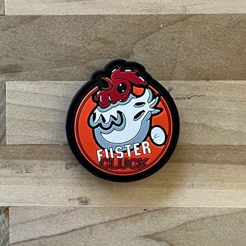 Fustre Cluck PVC Moral Morale Patch com apoio de gancho