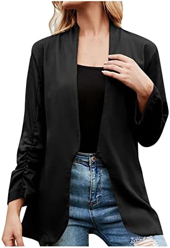 Cardigan de boliche casual Cardigan Dia das Mães de Mãe Mãe Manga Com conforto de poliéster sem colarinho sólido