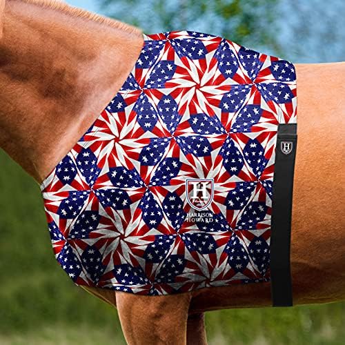 Harrison Howard Horse Horse Excutível Guarda ombro Anti Rub Bib For Horse Us Flag Prism L