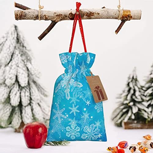 Sacos de presente de natal de traços de Natal de natal-3d-gice snowflake apresenta sacos de embrulho sacos de embrulho de presente de natal bolsas médias