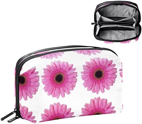 Organizador eletrônico de flor de flor de margarida real rosa, caixa de proteção à prova de choque, bolsa de bolsa organizadora