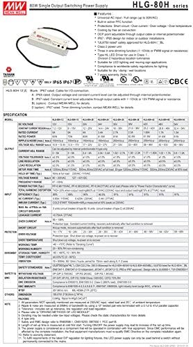 MW significa bem HLG-80H-24 24V 3.4A 81,6W SUPLANDO DIVERTIDO DE LED de comutação de saída única com PFC