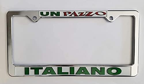 Placa de Licultura Italiano da ONU Pazzo quadro de prata - Coleção da Itália de produtos italianos de orgulho na Psiloveitaly