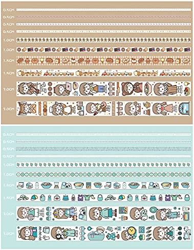 Zdolakids 100 rolos kawaii washi papel de máscara conjunto