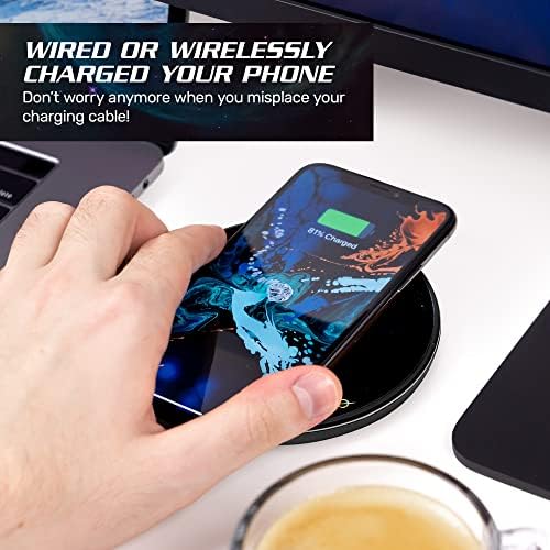 Fametek Doctor Who Tardis Wireless Bluetooth Speaker com Doctor Who Tardis Qi Charger sem fio com PowerBank embutido