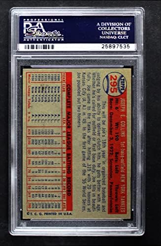 1957 Topps 295 Joe Collins New York Yankees PSA PSA 7.00 Yankees