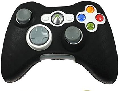 Tampa de caixa de pele de silicone para micro -ocultos para o controlador de jogos Xbox 360 Excelente pop - Black