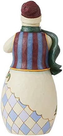 Enesco Jim Shore Heartwood Creek boneco de neve segurando a estatueta estável da natividade 6009402