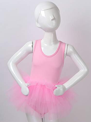 TTAO Kids Girls 'Camisole Ballet Dance Tutu Leotard vestido com saia fofa de tutu para ginástica de dança