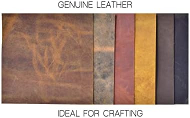 Folha de couro genuína 6x12, lençóis de couro de grãos cheios de cores variadas para artesanato Ferramentas de costura