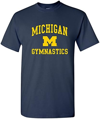 Ginástica do logotipo da NCAA Arch, camiseta em cores da equipe, faculdade, universidade
