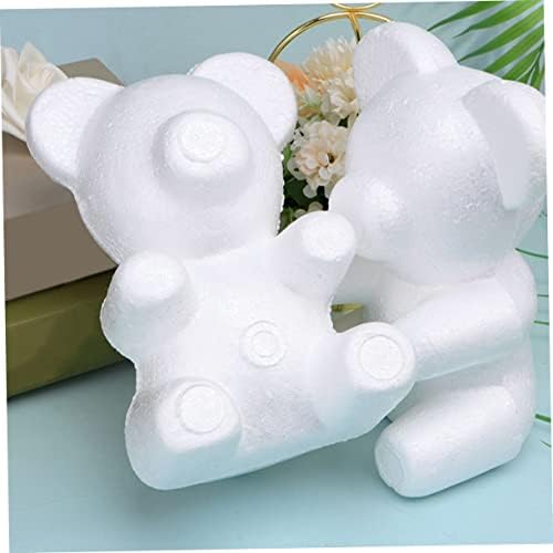ABAODAM ROSE Urso embrionário de para para a natividade artesanato para crianças Modelando artesanato formas brancas Craft Bears Diy
