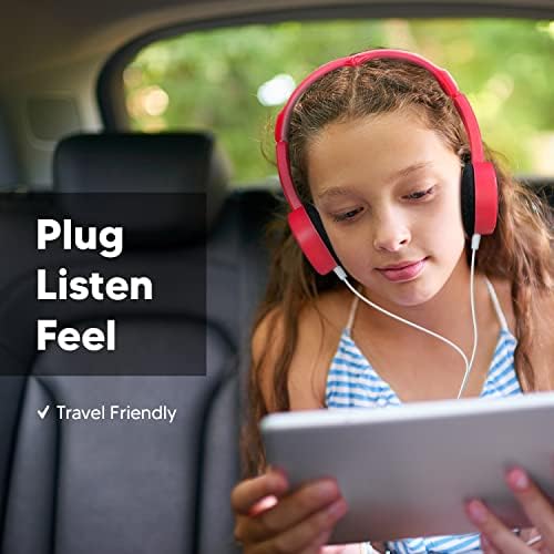 BulkTech 716 fones de ouvido estéreo dobrável com cordão de 5 pés de comprimento e macaco de 3,5 mm para crianças - compatível com Kindle,