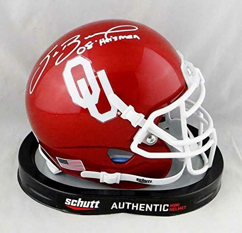 Sam Bradford autografou assinou o Oklahoma Sooners Schutt Mini Capacete com Htbeckett Auth