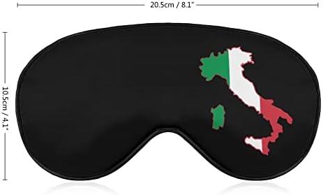 Italia Italy Map Italian Map Flag Sleep Máscara Máscara macia Capas de olhos Bloqueando luzes vendidas com cinta ajustável para