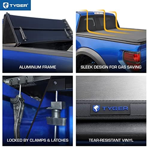 Tyger Auto T3 Soft Tri-Fold Truck Bed Tonneau Compatível com Toyota Tacoma 2005-2015 | Cama de 6 'da Fleetside | TG-BC3T1031,