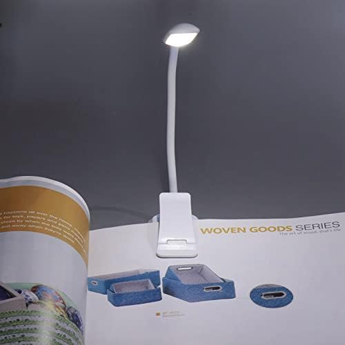 Lâmpada de mesa LED com porta de carregamento USB, lâmpada de mesa de clipes de LED, ajuste de três níveis mini luz
