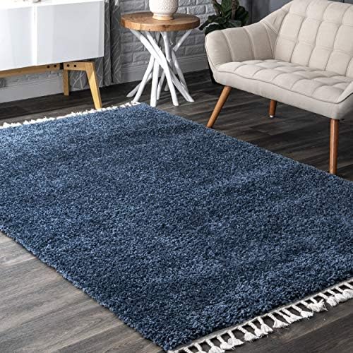 NULOOM NEVA PLUSH SHAG SOCT RUG, 2 'x 3', azul