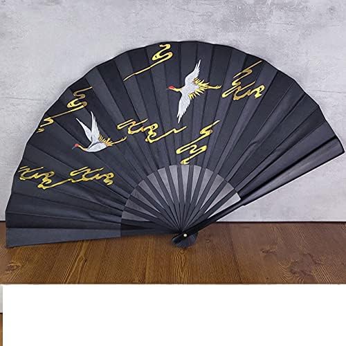 Xialon 1pc 33cm Chinês Impressa Golden Dragon Fan Decorações de casa Casamento Diário Use Dance Gift Hand Fan