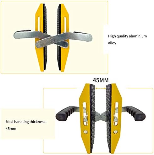 Okvequip 2pcs de dupla mão com grampos de braçadeiras de painel pesado para lajes de vidro de lajes de vidro de lajes de vidro da